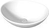 Bathroom Vanity Wash Basin Sink Countertop Oval Curved White Modern 410 x 330mm