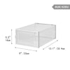 Mondeer 8/12 pcs Stackable Shoe Organiser Boxes Shoe Cabinet Transparent/Black