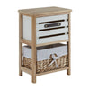 Bedside Bedroom Bathroom Table Cabinet Nightstand Storage Unit Wooden Wicker New