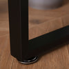 Modern Wooden Computer Desk Study Standing Writing Table Metal Frame