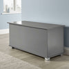 Ottoman Storage Chest Dark Grey Toy Chest Bedding or Blanket Box Large Wooden