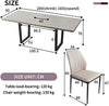 Modern Extendable MDF Wooden Dining Table Chair Set For 6-8 w/ Metal Leg
