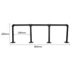 2x 3 Tiers Industrial Iron Pipe Shelf Retro Wall Mounted Shelving without board