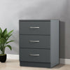 Chest Of Drawers Bedside Table Cabinet Metal Handles Bedroom Furniture Grey