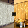 300 LED Curtain Fairy Lights Indoor/Outdoor Wedding Party Garden Decor