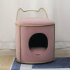 2 In 1 Cat Ottoman Side Chair Stool Footstool With Pet House Condo Space Saving