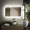 Backlit LED Bathroom Mirror with Lights Shaver Socket Clock Demister 1000x600mm