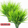 8 Bundles Artificial Outdoor Plants Fake Plastic Greenery Shrubs Wheat Grass UK