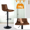 2X PU Leather Bar Stools Adjustable Height Chair Kitchen Stool Swivel Barstool