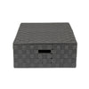 EHC Set of 2 Underbed Storage Box Chest Basket With Lid - Grey