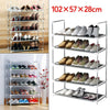 3, 4 & 5 Tier Extendable Metal Shoe Rack Space Saving Storage Organiser Shelf