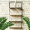 Set of 4 Retro Metal Wall Shelf Industrial Style Shelves Storage Display Unit UK