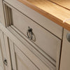 Corona Grey Storage Cupboard Solid Pine 2 Drawer 2 Door Wooden Mexican Cabinet