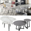 2 Piece Coffee Table Marble Side End Tables Sintered Stone Couch Nested Tables