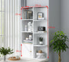 120cm Corner Bookshelf Cupboard Display Cabinet Bookcase Shelving Unit Home UK