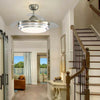 42" Dimmable Light Chandelier 3 Invisible Blades Ceiling Fan with Remote Control