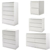 MODERN - White Chest Of Drawers Bedroom Furniture Storage Bedside 2-6 Draws UK