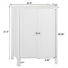 White Bathroom Cabinet Vanity Cupboard Storage Unit Furniture with Doors Shelves