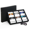 18 Grids Portable Sunglasses Glasses Storage Case Display Shop Case Organizer