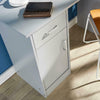 Grey Desk 1 Drawer 1 Door Compact Computer Workstation Home Office Table Tyler