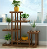 Balcony Flower Shelf Floor Standing Wood Shelves 6 Tiers Plant Pot Display Unit