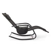Mondeer Rocking Lounger Chair Zero Gravity Rocker Patio Garden Recliner Black