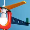 Childrens Multi Coloured Helicopter Ceiling Pendant Light Shade Bedroom Nursery