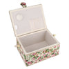 Home Fabric Craft Home Sewing Accessories Basket Box With Handle Floral Print