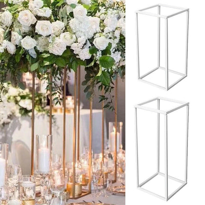 Detachable Metal Geometric Flower Rack Wedding Party Column Vases Art Stand Prop