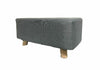 Luxury Padded Wooden Footstool Ottoman Square Round Pouffe Stool Wooden 4 Legs
