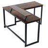 L-Shaped Corner Computer Desk Industrial Home Office Study Workstation PC Table