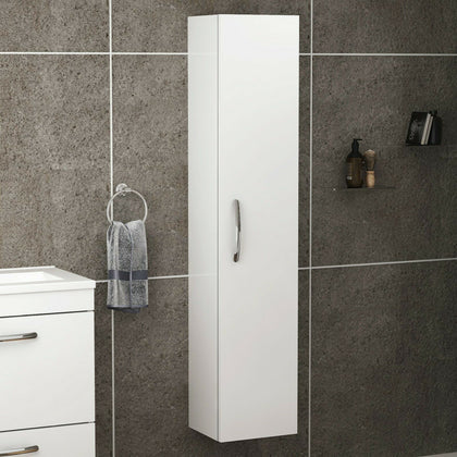 Modern 300mm Wall Hung Bathroom Cabinet Shelf Cupboard Storage Unit Gloss White