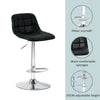 2×Bar Stools Leather / Velvet Chairs Breakfast Chair Swivel Gas Lift Adjustable