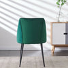 2Pcs Morden Velvet Dining Chairs Living Room Luxury Chairs Counter Chairs Green