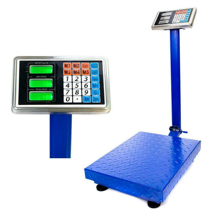 Digital Floor Bench Scale Postal Platform 660lbs 300KG Weight LCD Display UK