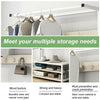 Hat and Coat Rack Stand Clothes Rail Shoe Storage Rack Hanger Hook Shelf 8 Hooks