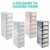 6 Stackable Plastic Shoe Boxes Drawer Storage Cabinet Nonslip Organiser Foldable