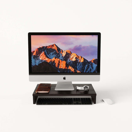 Bestier 40cm Wooden Monitor Stand for 15.6'' Laptop PC and Computers Screen