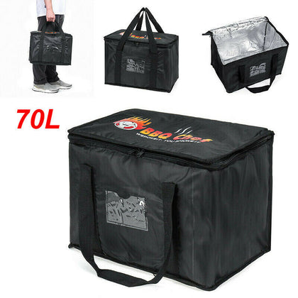 70L Large Food Delivery Insulated Bags Pizza Takeaway Thermal Warm Cold Bag Ruck
