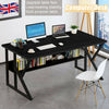 Home Office Computer Desk PC Study Writing Table Workstation Shelf Furniture UK