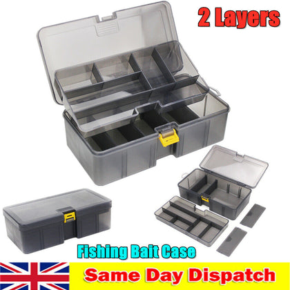 Waterproof Plastic Double Layers for Fishing Tackle Case Lures Bait Storage Box