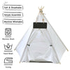 Large Foldaway Pet Teepee Tent Cat Bed Dog House Kennel Washable Cushion Pyramid
