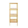 Tall 110cm Bamboo Storage Rack Home Standing Shelving Unit for Kitchen Bathroom