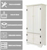 Vintage Kitchen Pantry Larder White Cabinet Cupboard Storage Unit Shelves Wooden
