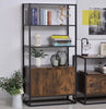 Vintage Tall Bookcase Cabinet Industrial Display Storage Shelving Unit Furniture