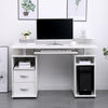 Apollo White Computer Desk PC Laptop Table Home Office Study Workstation Gaming