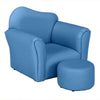 Kids Sofa Children Chair Seat Armchair Playroom Bedroom W/Footstool Gift Blue