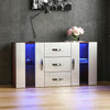LED Sideboard 2 Door 3 Drawer Buffet Storage Cabinet Cupboard High Gloss