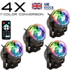 4X 3W LED Magic Ball Lamp USB Voice Activated DJ Stage Light Disco LAMP W Remote
