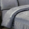 Luxury 3 Piece Grey Quilted Bedspread Heavy Jacquard Comforter Throw S.King Size